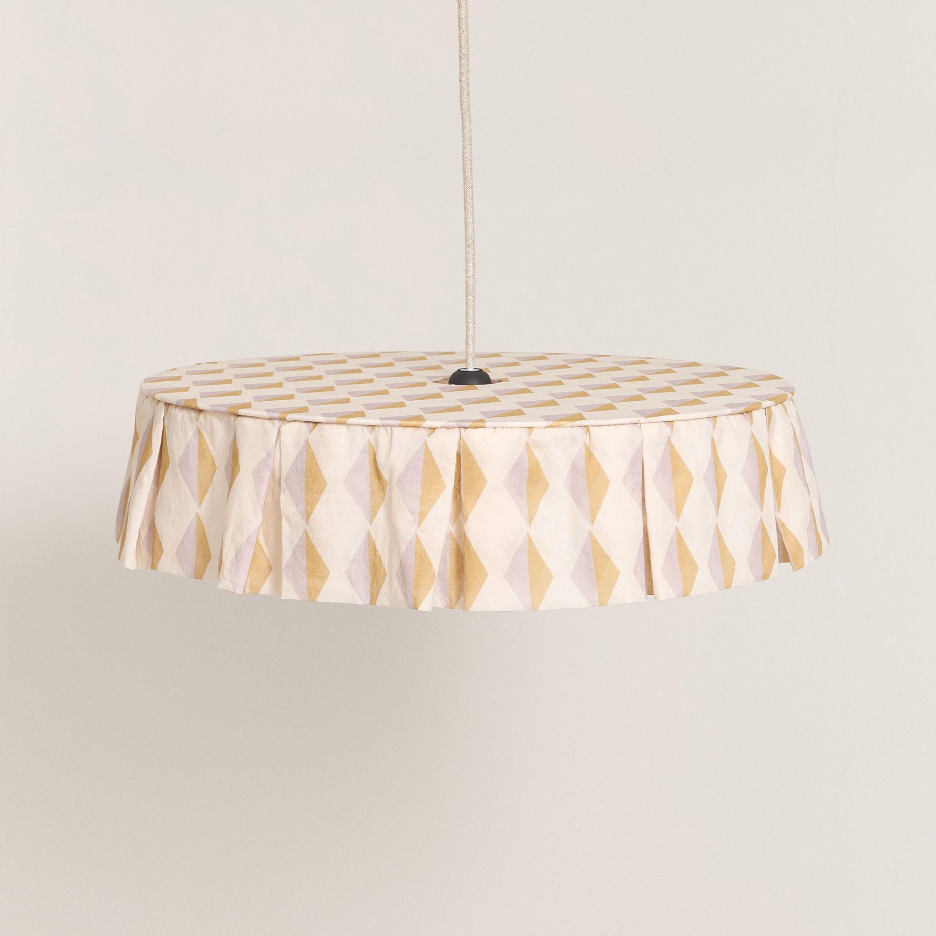 Vibes Aydınlatma Şapkası, 50cm çap, Mustard Lilac Harlequin