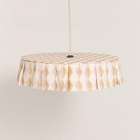 Vibes Aydınlatma Şapkası, 50cm çap, Mustard Lilac Harlequin