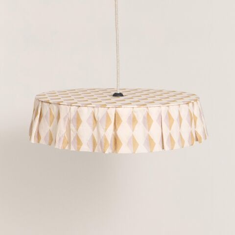 Vibes Aydınlatma Şapkası, 50cm çap, Mustard Lilac Harlequin