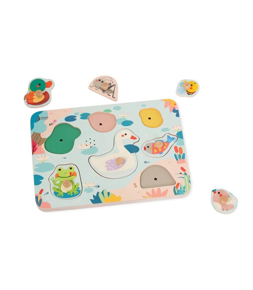 Classic World Ahşap Sesli Puzzle - Göl