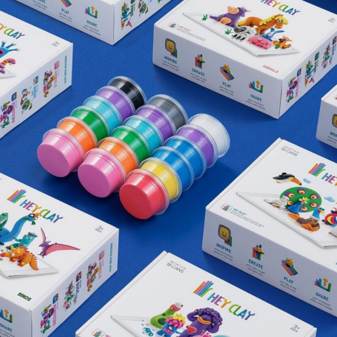 Hey Clay Hava ile Kuruyan Kil (6'lı kutu) - Okyanus (Köpekbalığı, Ahtapot, Vatoz)