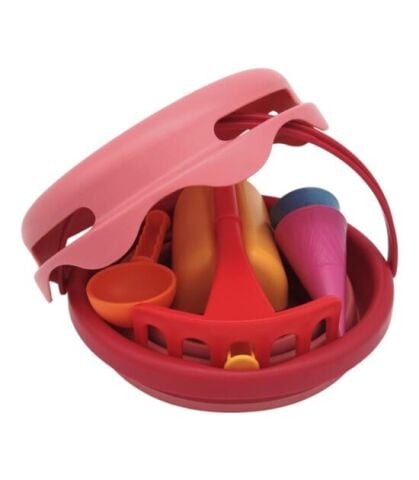 Compactoys 7in1 Plaj Kovası Seti - Kırmızı