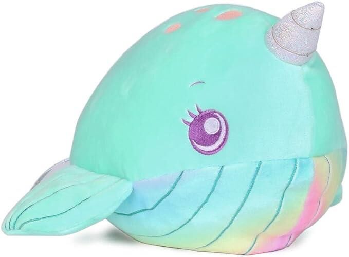 Squishmallows Dream Beams Deniz Gergedanı Nickie Peluş Oyuncak 40 cm