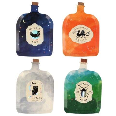 Meri Meri - Making Magic Potion Bottle Plates - Make Magic Sihirli Şişe Tabaklar (8'li)