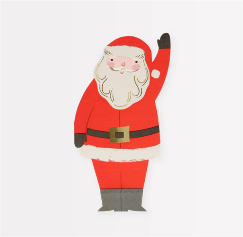 Meri Meri - Jolly Christmas Santa Napkins - Noel Baba Peçeteler (16'Lı)