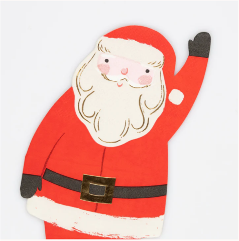 Meri Meri - Jolly Christmas Santa Napkins - Noel Baba Peçeteler (16'lı)