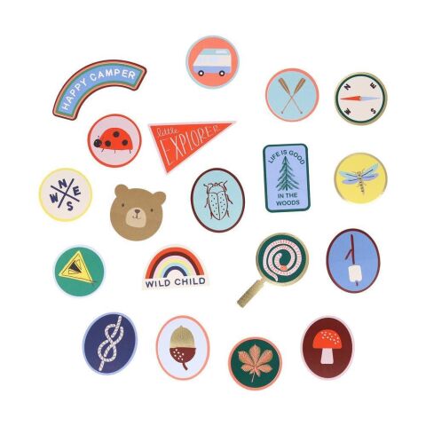 Meri Meri - Kamp Die-Cut Stickers - 25 Adet