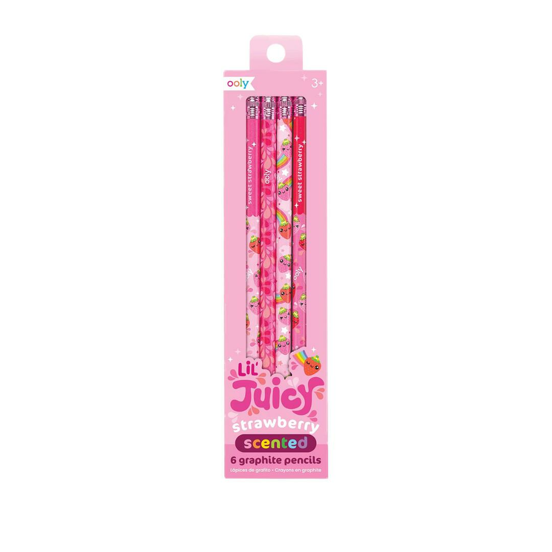 Ooly Lil Juicy Çilek Kokulu 6'lı Kurşun Kalem Seti