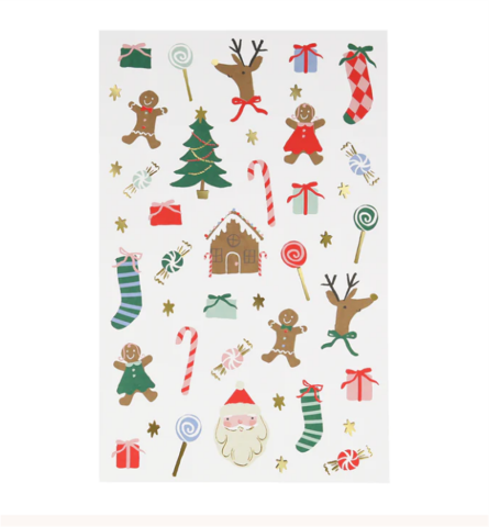 Meri Meri - Jolly Tattoo Sheet - Yeni Yıl Geçici Dövmeler (2'li)