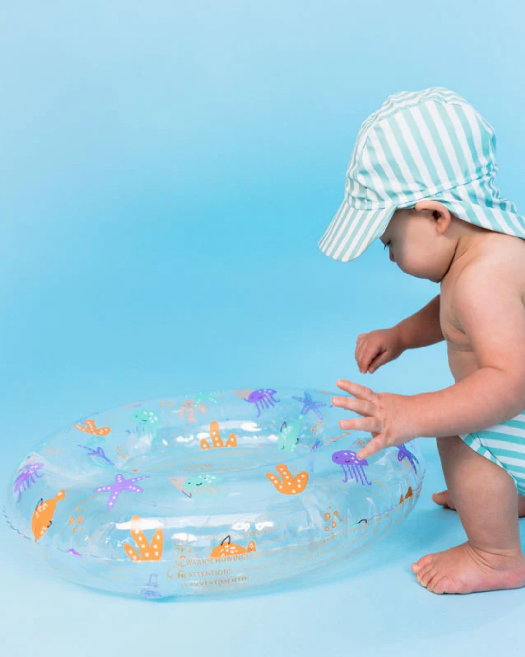 Swim Essentials - Marine Magic Transparent Yüzme Simidi 55 cm