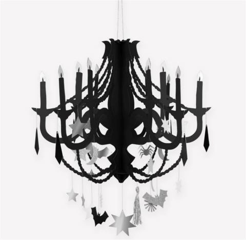 Meri Meri - Black Paper Chandelier - Siyah Avize