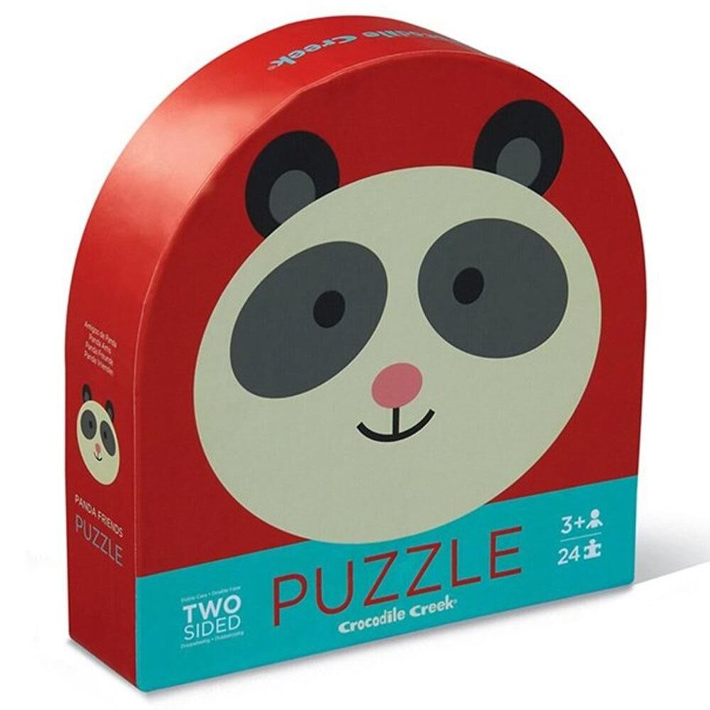 Crocodile Creek Yuvarlak Puzzle Panda ve Arkadaşları 24 Parça