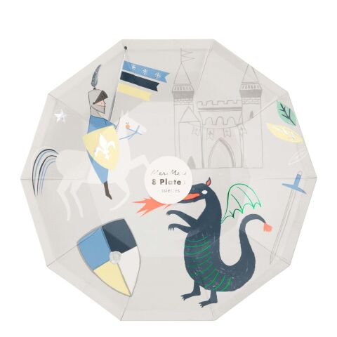 Meri Meri - Knights Plates - Şövalye Tabaklar - L