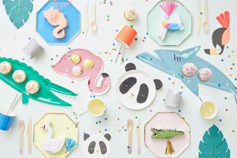 Meri Meri - Shark Platters - Köpek Balığı Servis Tabakları - 4'Lü