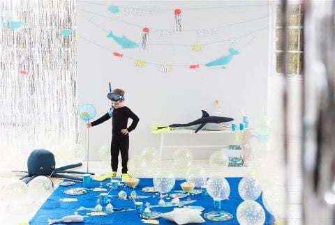 Meri Meri - Shark Platters - Köpek Balığı Servis Tabakları - 4'Lü