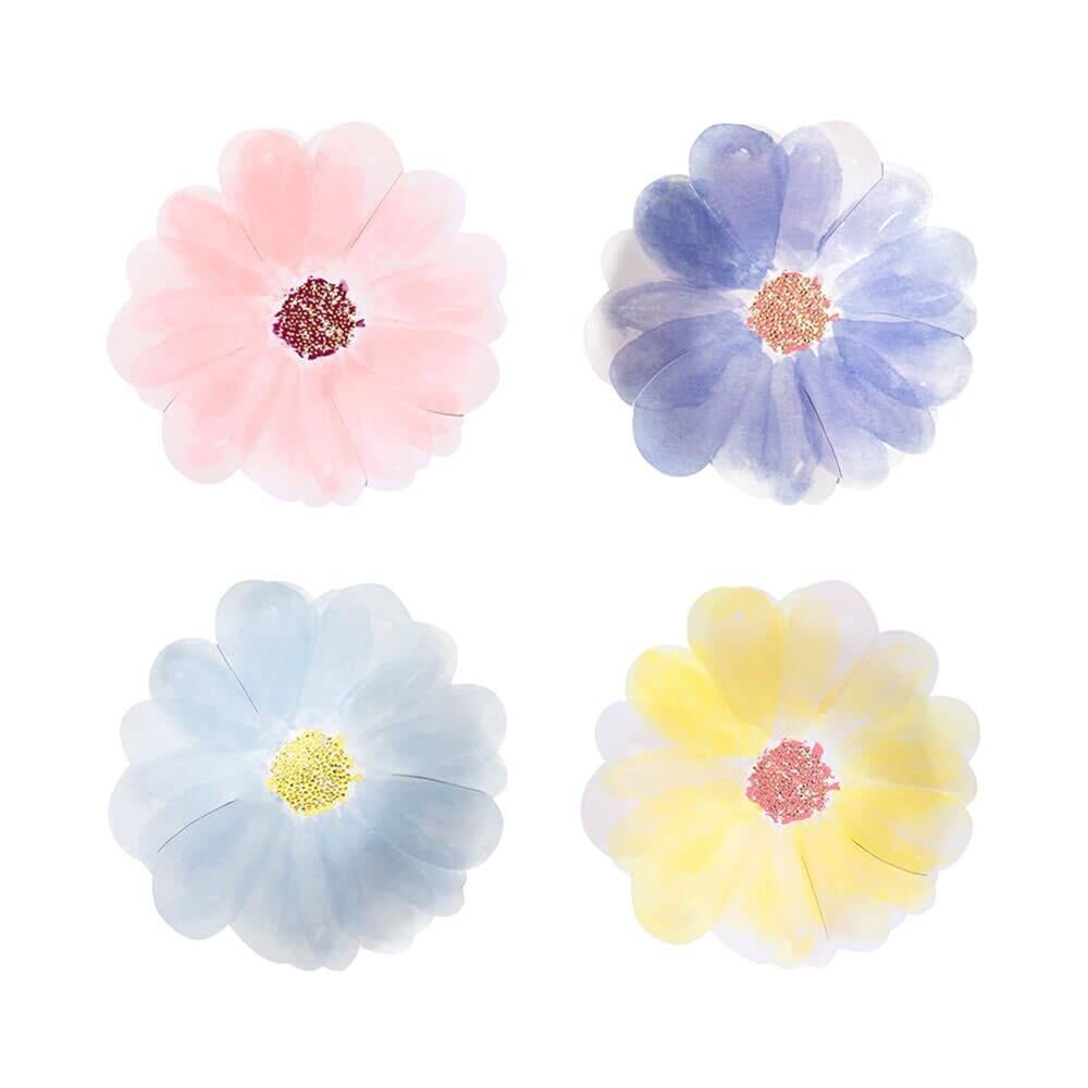 Meri Meri - Flower Garden Plates - Çiçek Bahçesi Tabaklar - S - 8'Li