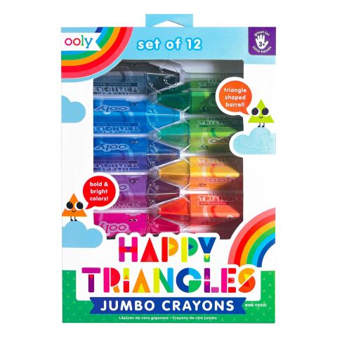 Ooly Happy Triangles 12’li Jumbo Mum Boya