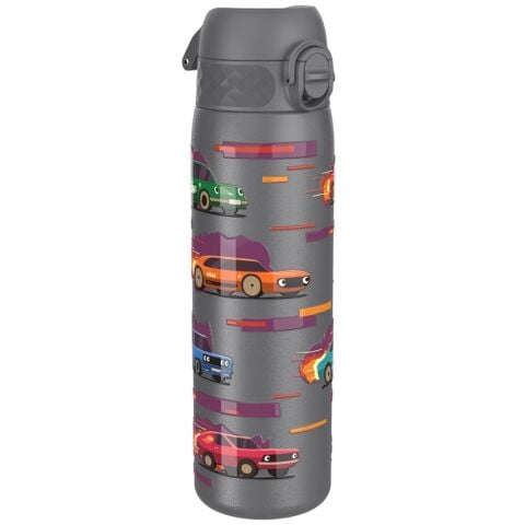 Ion8 - Paslanmaz Çelik İnce Suluk - Yarış Arabaları - 600 ml - Sızdırmaz