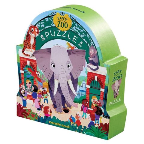 Crocodile Creek Müzede Bir Gün Puzzle Hayvanat Bahçesi 48 Parça