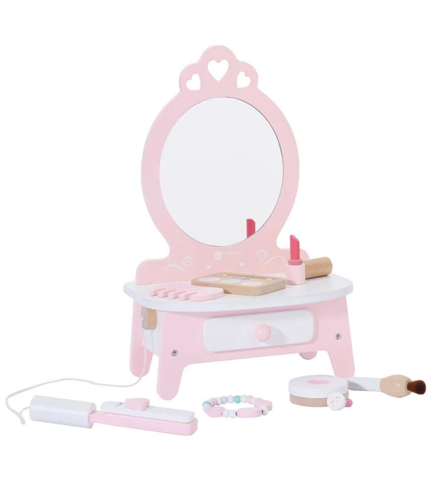 Classic World Ahşap Makyaj Masası - Pembe
