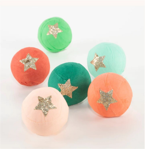Meri Meri - Christmas Multi Surprise Balls - Yeni Yıl Sürpriz Topları - 6Lı