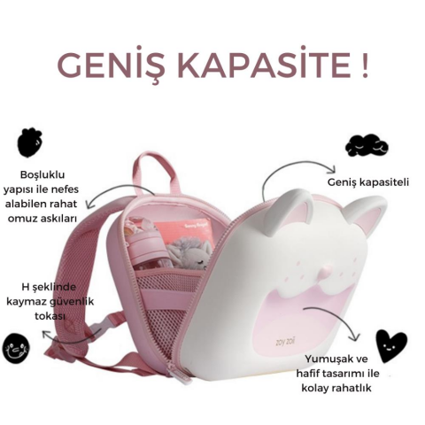 Zoyzoii Animal Serisi Sırt Çantası - Pink Fox