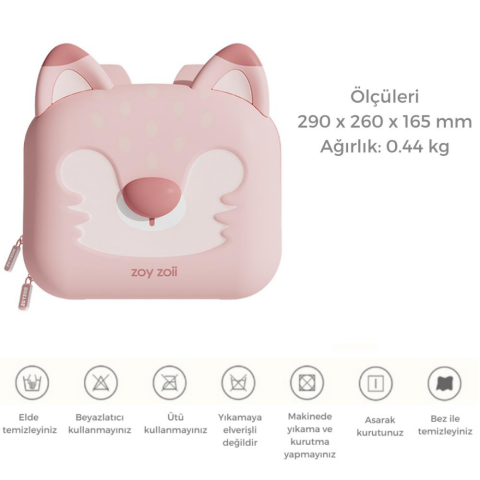 Zoyzoii Animal Serisi Sırt Çantası - Pink Fox