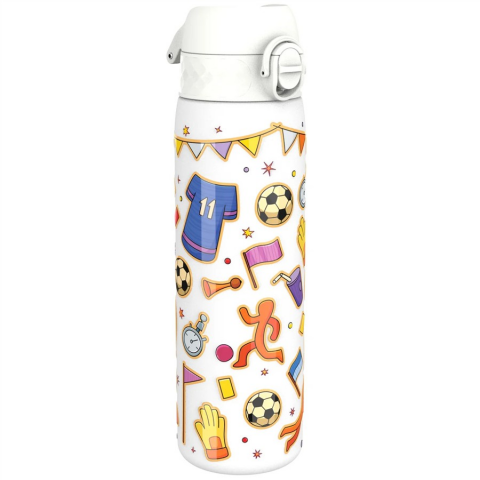 Ion8  - Paslanmaz Çelik İnce Suluk - Futbol - 600 ml - Sızdırmaz