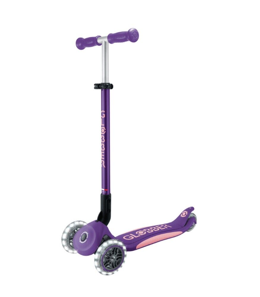 Globber Elite Deluxe Işıklı Scooter - Koyu Mor