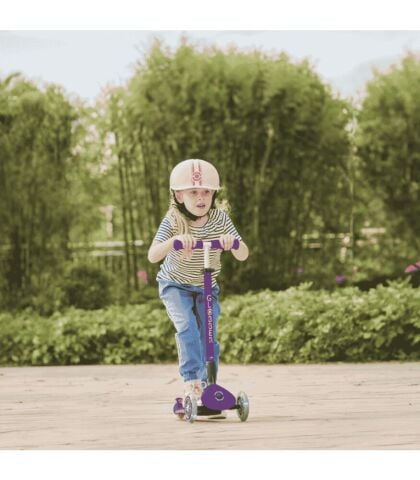 Globber Elite Deluxe Işıklı Scooter - Koyu Mor