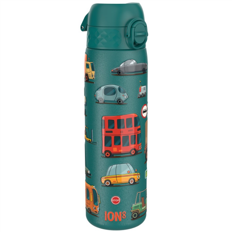 Ion8 - Paslanmaz Çelik İnce Suluk - Otomobiller - 600 ml - Sızdırmaz