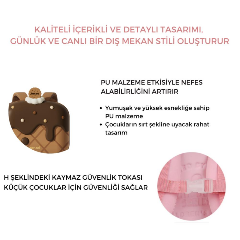 Zoyzoii Dessert Serisi Chocolate Ice Cream Sırt Çantası