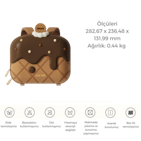 Zoyzoii Dessert Serisi Chocolate Ice Cream Sırt Çantası