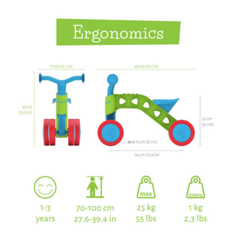 Chillafish Itsibitsi - Bin Sür - Denge - Yeşil/Mavi