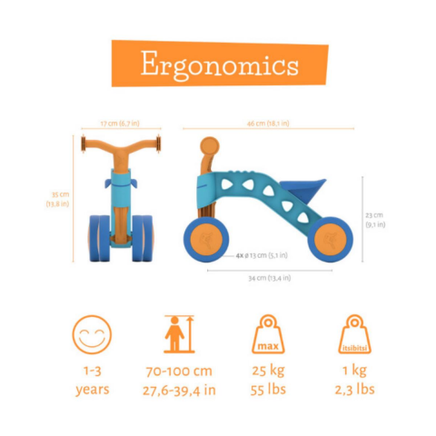 Chillafish Itsibitsi - Bin Sür - Denge - Mavi/Turuncu