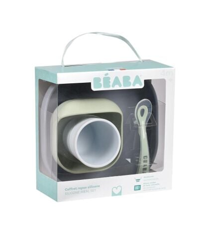 Beaba 4lü silikon beslenme seti - Pebble