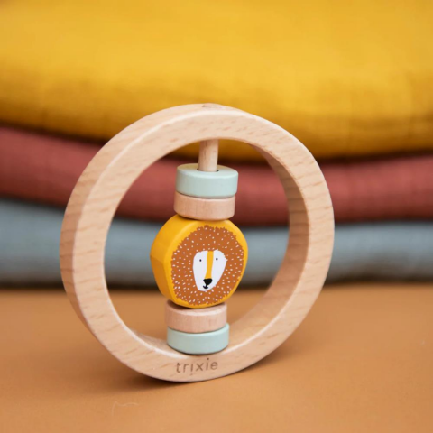 Trixie - Wooden Round Rattle - Ahşap Yuvarlak Çıngırak - Mr. Lion