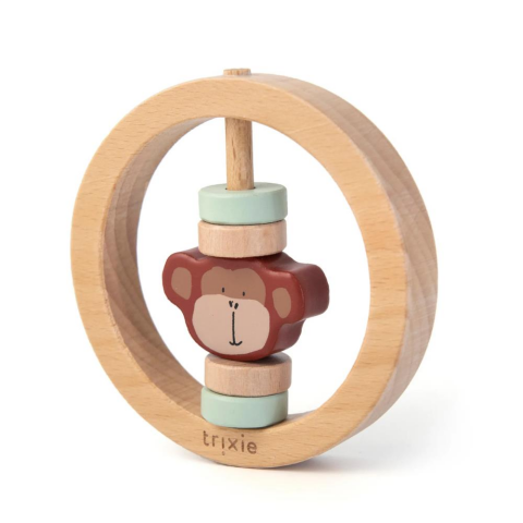 Trixie Mr. Monkey- Wooden Round Rattle - Ahşap Yuvarlak Çıngırak
