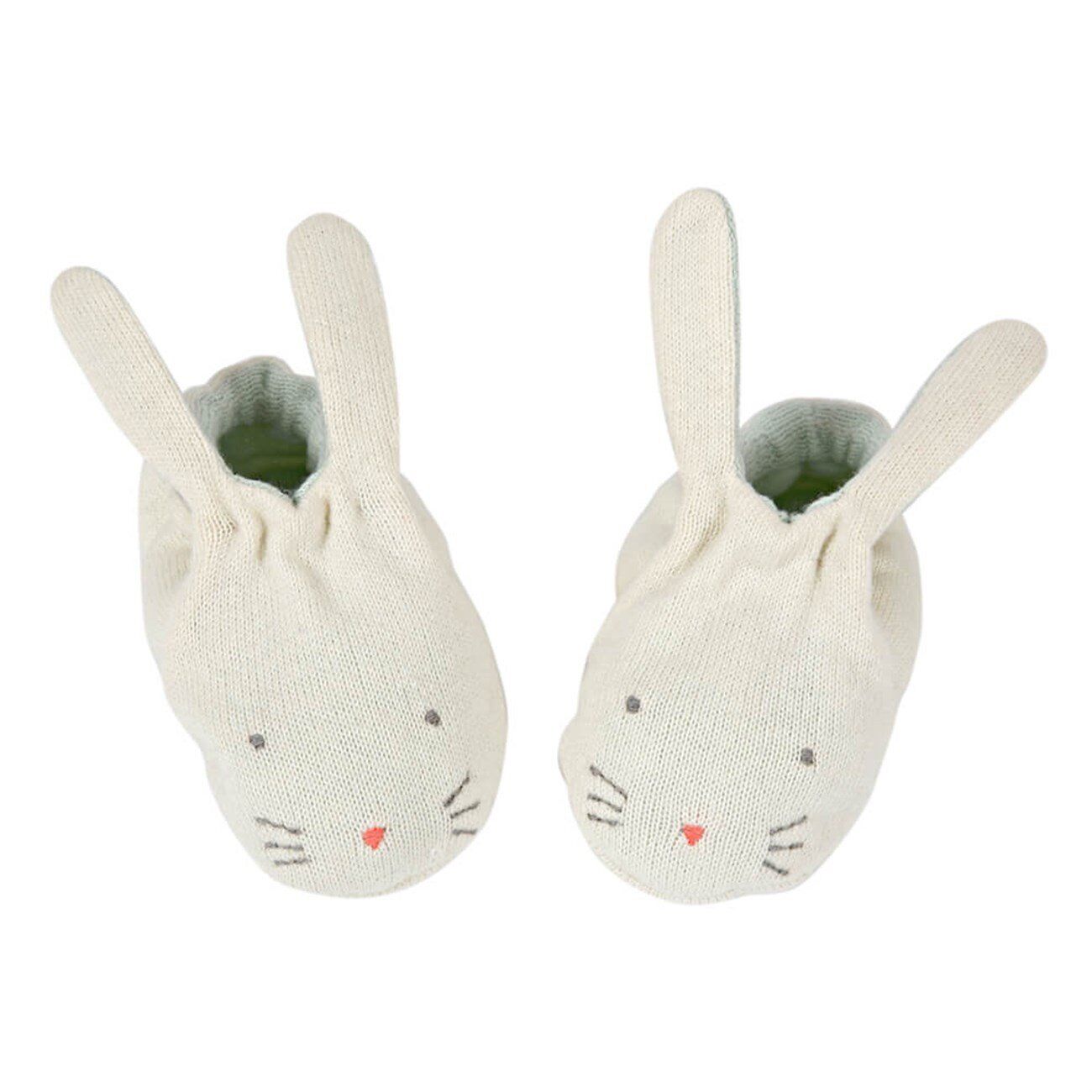 Meri Meri - Mint Bunny Baby Booties - Mint Tavşanlı Bebek Patiği