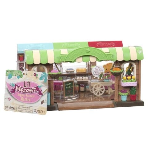 Li'l Woodzeez Manav - Toy Farmers Market with Play Food