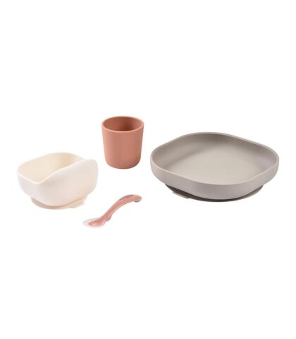 Beaba 4lü Silikon Beslenme Seti, Terracotta/Gazelle