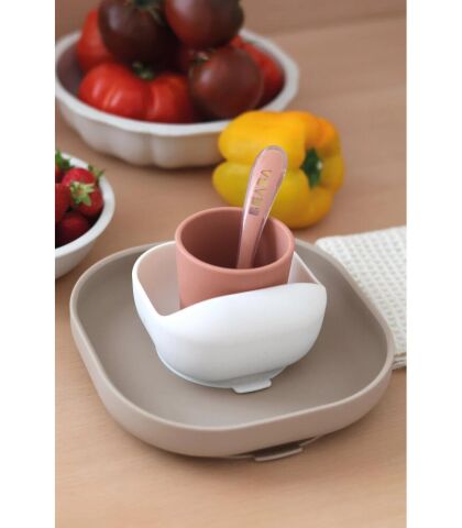 Beaba 4lü Silikon Beslenme Seti, Terracotta/Gazelle