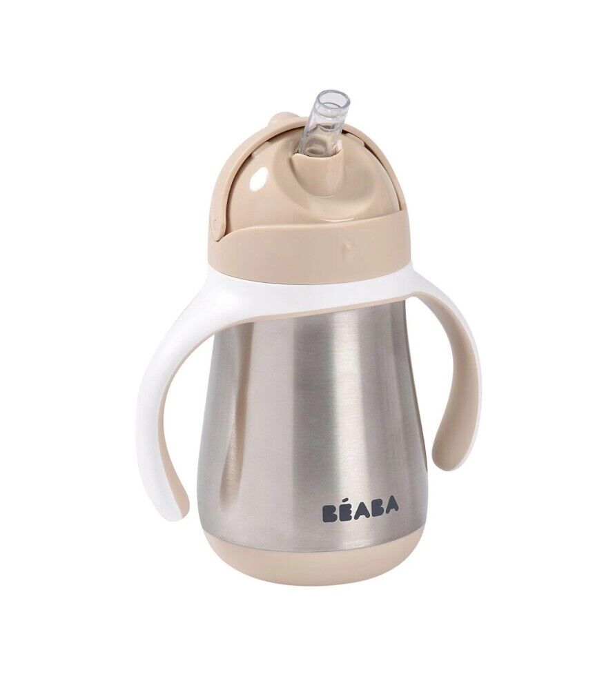 Beaba 250 ml Çelik Pipetli Suluk , Clay