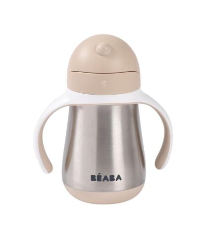 Beaba 250 ml Çelik Pipetli Suluk , Clay