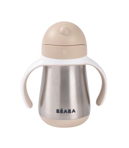 Beaba 250 ml Çelik Pipetli Suluk , Clay