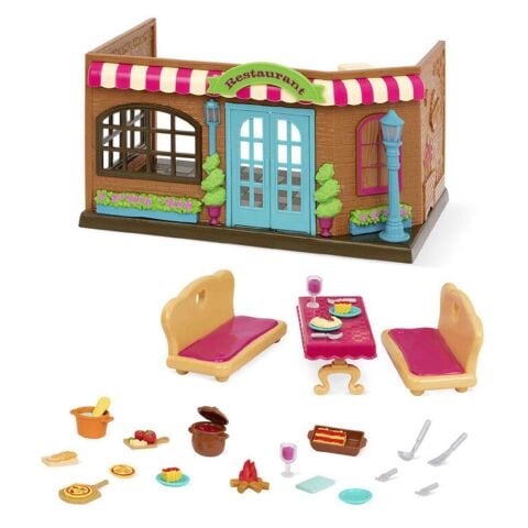 Li'l Woodzeez Restaurant Seti - Restaurant Playset with Toy Food