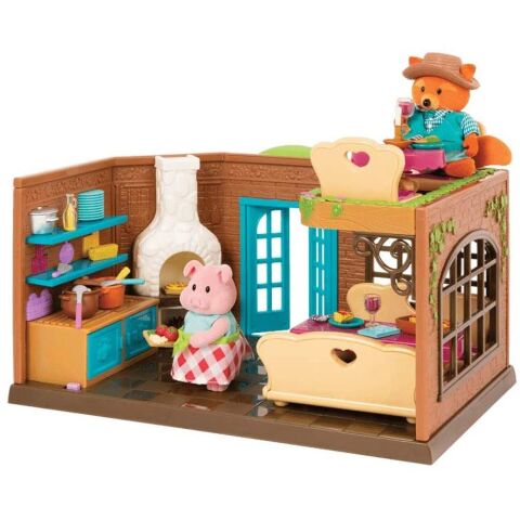 Li'l Woodzeez Restaurant Seti - Restaurant Playset with Toy Food