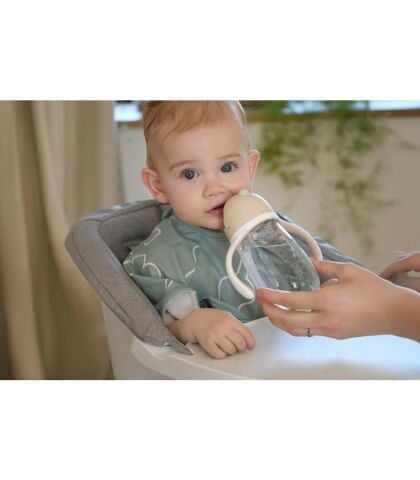 Beaba 300 ml Şeffaf Pipetli Suluk, Clay
