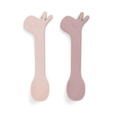Done by Deer - Lalee - 2'li Silikon Kaşık Seti - Pembe