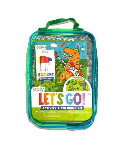 Ooly Let's Go! Taşınabilir Aktivite Boyama Seti - Robo Dinos